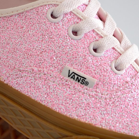 Vans authentic ice cream pink glitter sneaker shoes woman size 7 new sparkly - Picture 8 of 8
